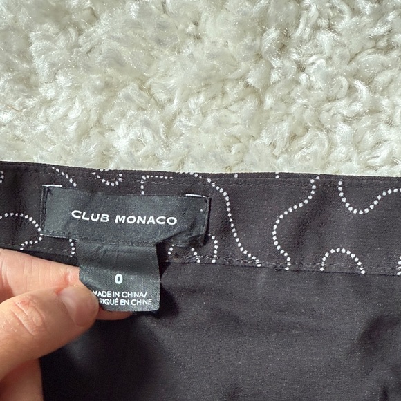 Club Monaco Black Patterned Midi Skirt - Picture 2 of 3
